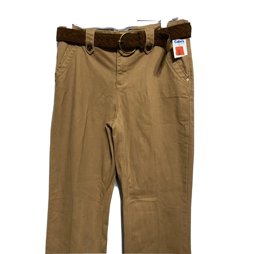 ONE 5 ONE KHAKI TROUSERS WITH BELT SIZE 12 NEW WITH POCKETS